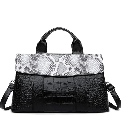 High Quality Sexy Boa Pattern Embossed Leather Lady Shoulder Crossbody Handbags Designer Women Messenger Totes Bag New