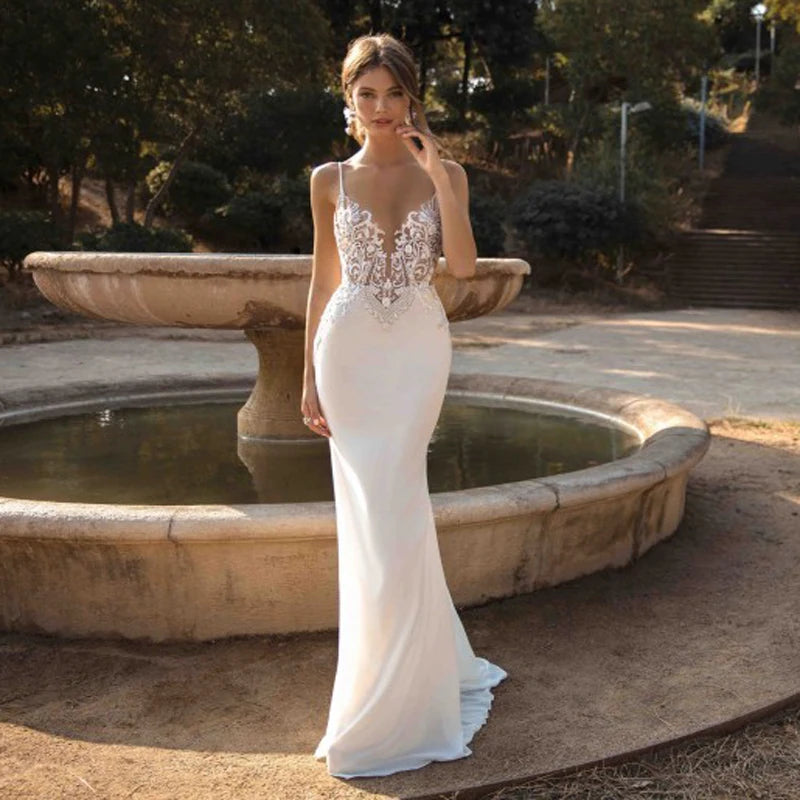 LORIE Lace Edge Mermaid Wedding Dresses