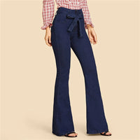 Bow Tie Flare Leg Vintage Denim Jeans