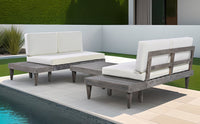 3-Piece Patio Furniture Set Solid Wood Set With Coffee Table