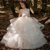 Flower Girl Tulle Beading Appliqued Pageant/Flower Girl Dress