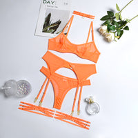 3 Piece Mesh Lingerie Set (Multiple Color Options)