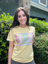 Rainbow Checkered Mama Tee