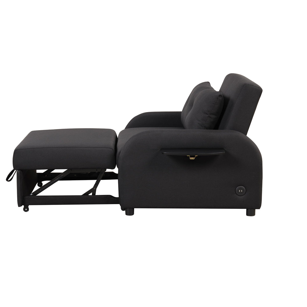 Pull Out Sofa Sleeper 3 in 1 With 2 Wing Table and USB Charge