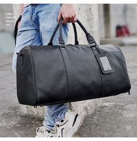 Overnight Waterproof Large-Capacity Genuine Leather  Luggage Travel Duffle Bag