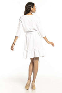 Tessita - 3/4 Sleeve Flowy Mid-Length Dress