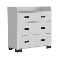 Dresser Wuuman, Four Drawers, Single Double Drawer - White