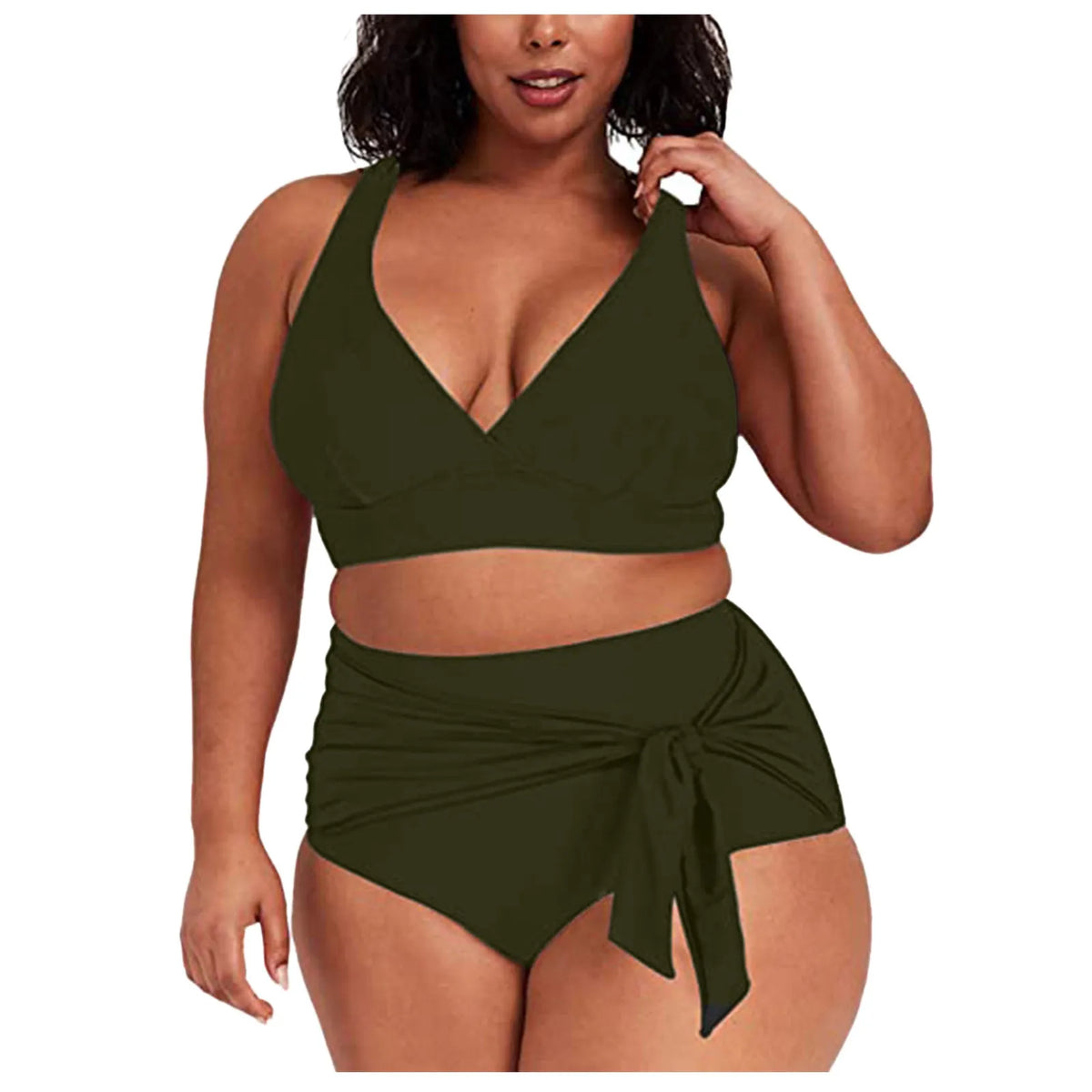 High Waist Scrunch & Tie Bikini Sizes Large - 4XL