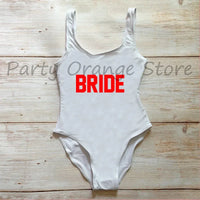 Bachelor Party Sexy One Piece Swimsuit BRIDE & SQUAD