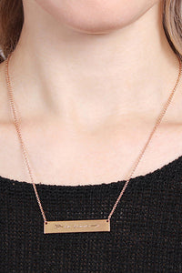 "Be Brave" Bar Necklace