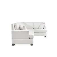 Sectional Modular Sofa With 2 Tossing Cushions and Solid Frame for Living Room