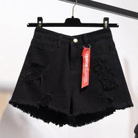 Tassel High Waist & Wide Leg Denim Shorts (Multiple Colors) S - 5XL