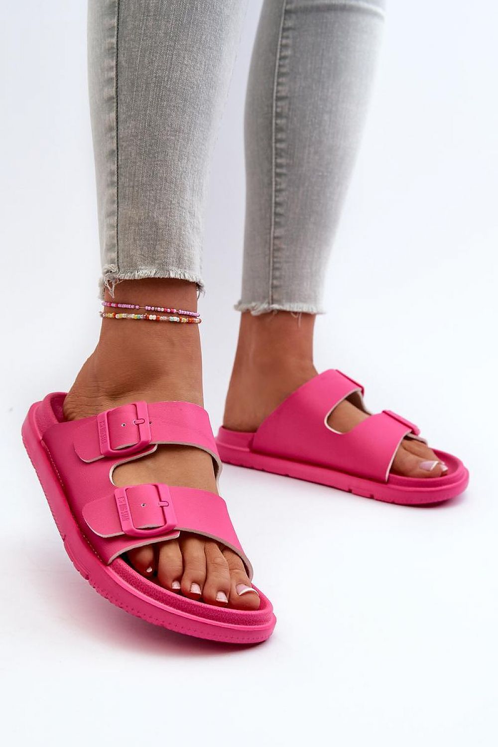 Hot Pink Buckle Sandles