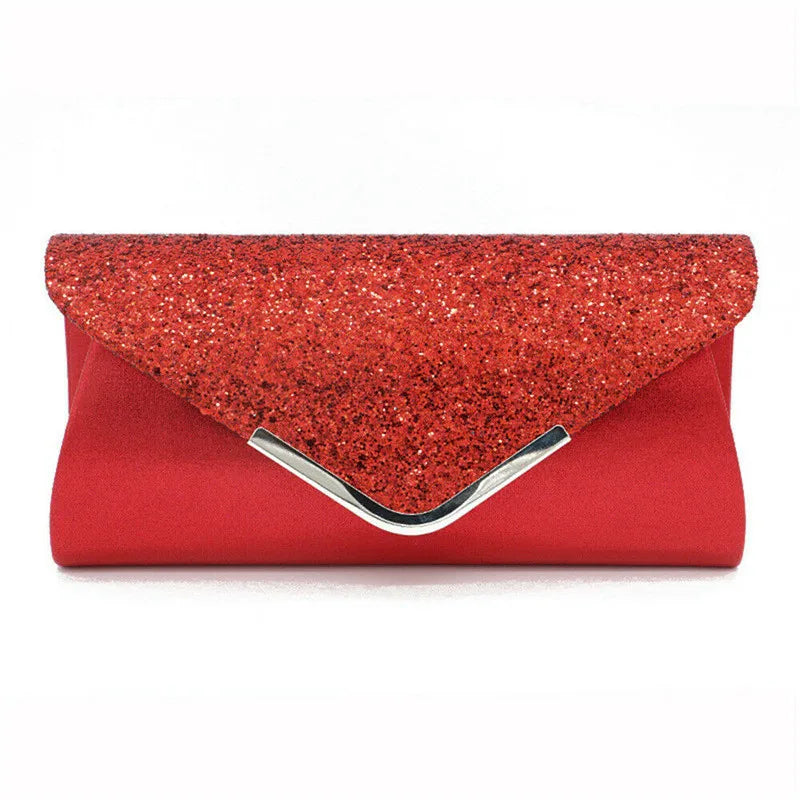 Glitter & Shimmer Envelope Evening Clutch Handbag