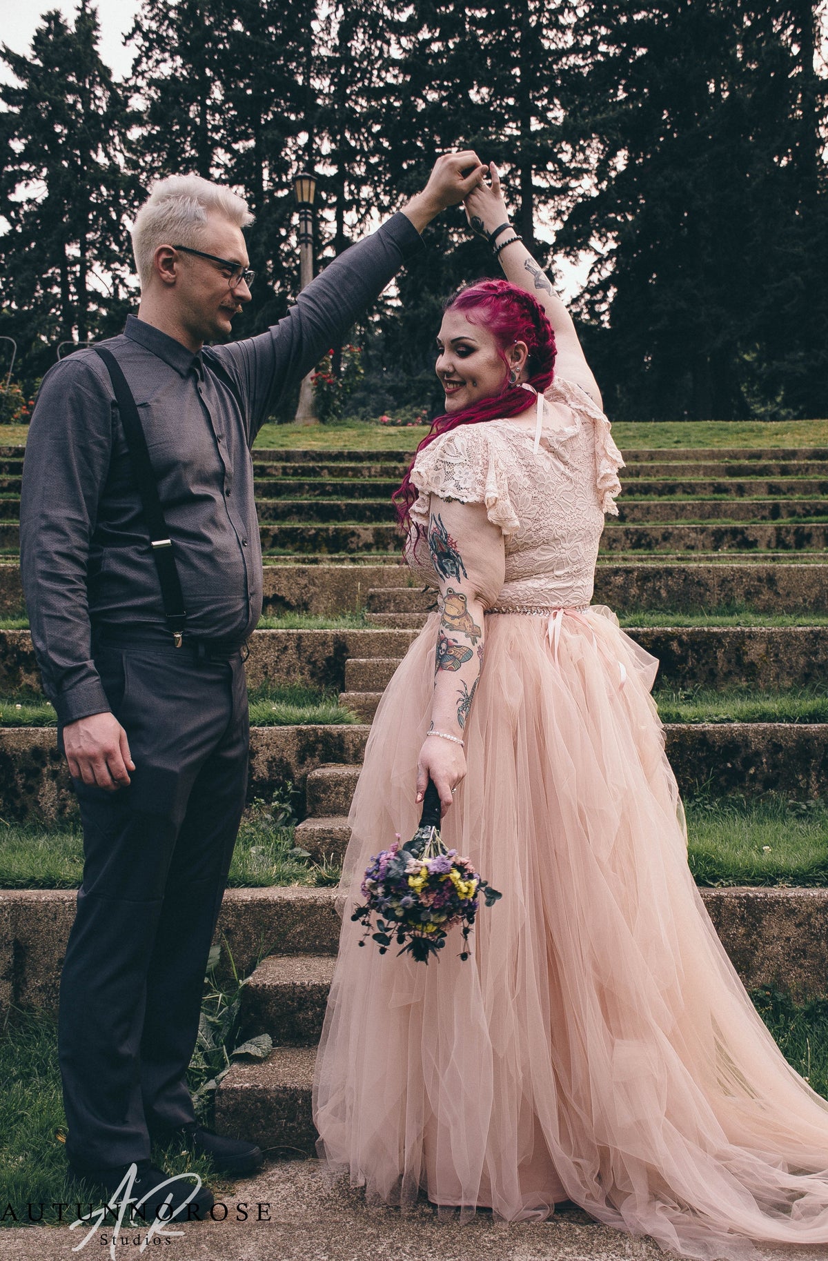 Stunning Blush Lace Bohemian Flowy Dress, w/ Butterfly Sleeves