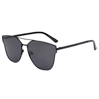 MULA | SHIVEDA PJ711 - Women Polarized Horn Rim Round Cat Eye Sunglasses