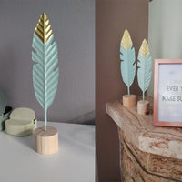 Modern Feather Wooden Miniature Figurines