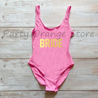 Bachelor Party Sexy One Piece Swimsuit BRIDE & SQUAD