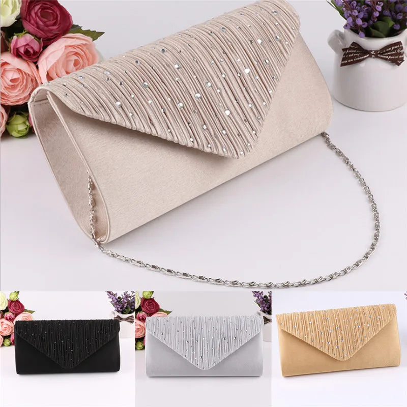 Evening Shoulder Bag / Clutch Envelope Handbag (Multiple Colors)