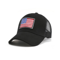 American Flag Trucker Hat With Adjustable Strap (multiple color options)