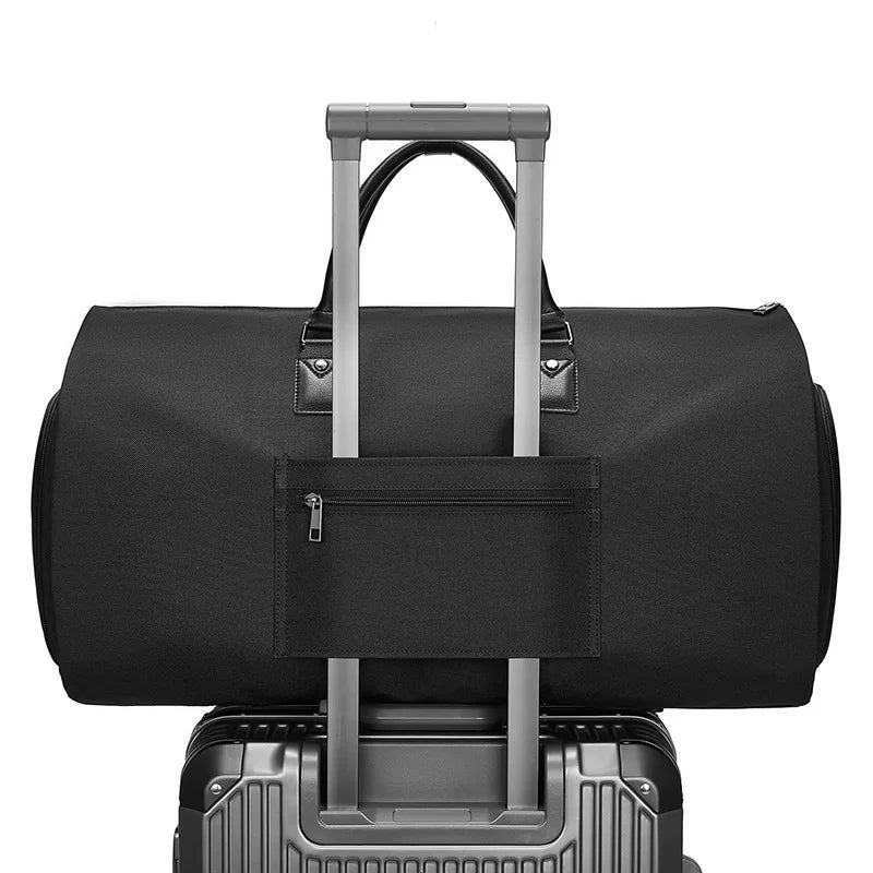 High Quality Wholesale Business Suit Duffel Bag w/ Shoe Compartment in Black