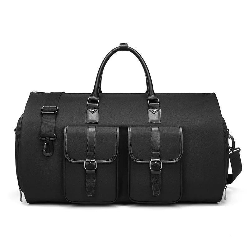 High Quality Wholesale Business Suit Duffel Bag w/ Shoe Compartment in Black