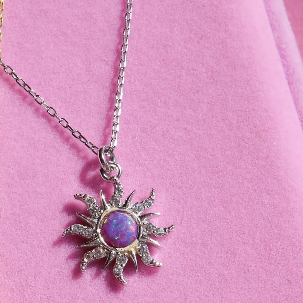 Retro Opal Sun Pendant, Bracelet or Ring