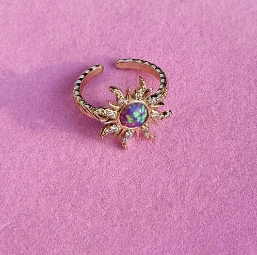 Retro Opal Sun Pendant, Bracelet or Ring