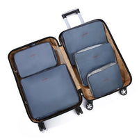 Durable Luggage Packing Cubes Travel Organizers 5 Set Mesh Clothes Bags With Bra Shoe Bag