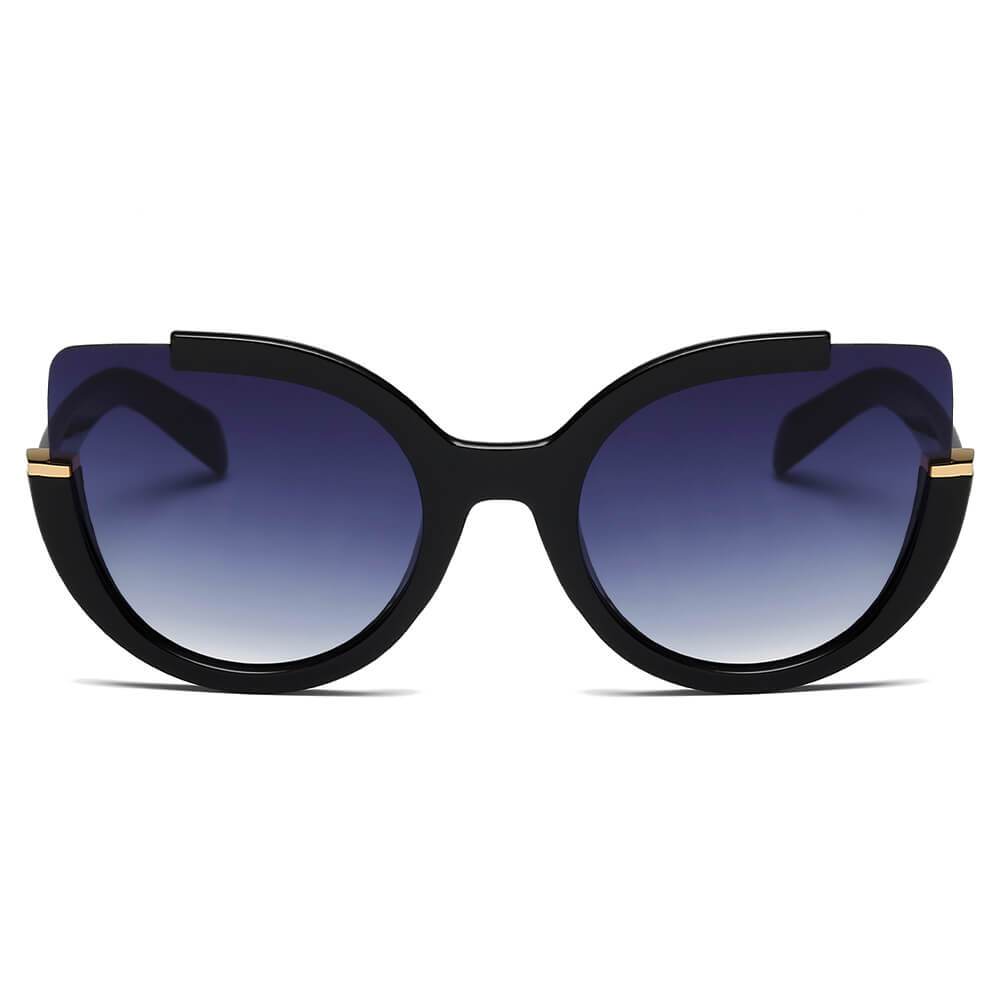 LENOX | Women Cut Out Round Cat Eye Fashion Style Vogue Sunglasses