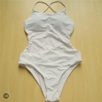 Braided Strap Cross Back One Piece Swimsuit