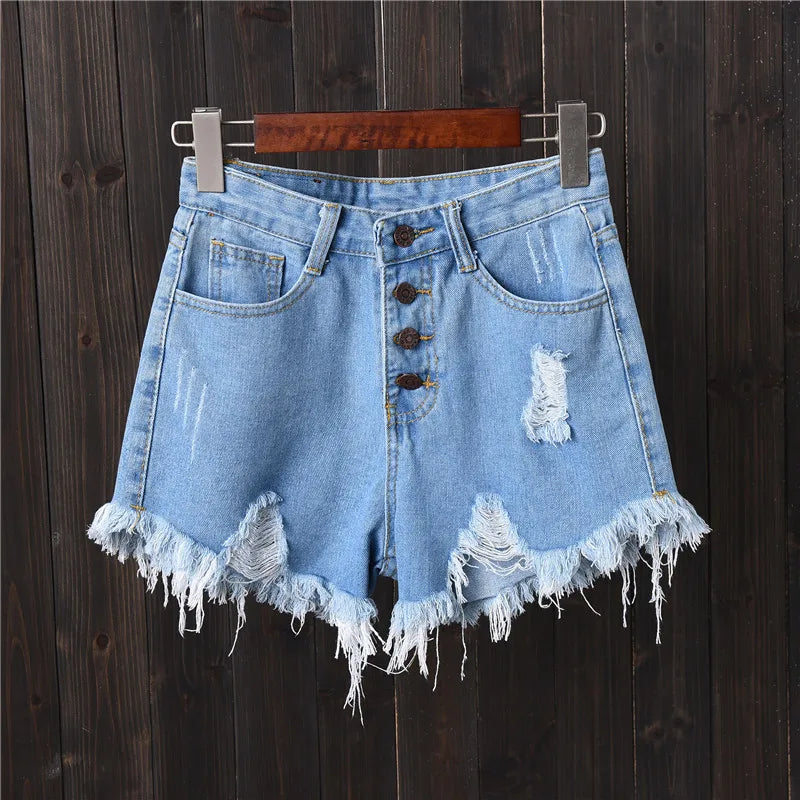 New Arrival Casual Summer Denim Women Shorts High Waist + Plus Sizes available