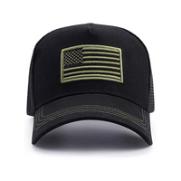 American Flag Trucker Hat With Adjustable Strap (multiple color options)