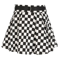 Pleated Checker board Harajuku High Waisted Skirt