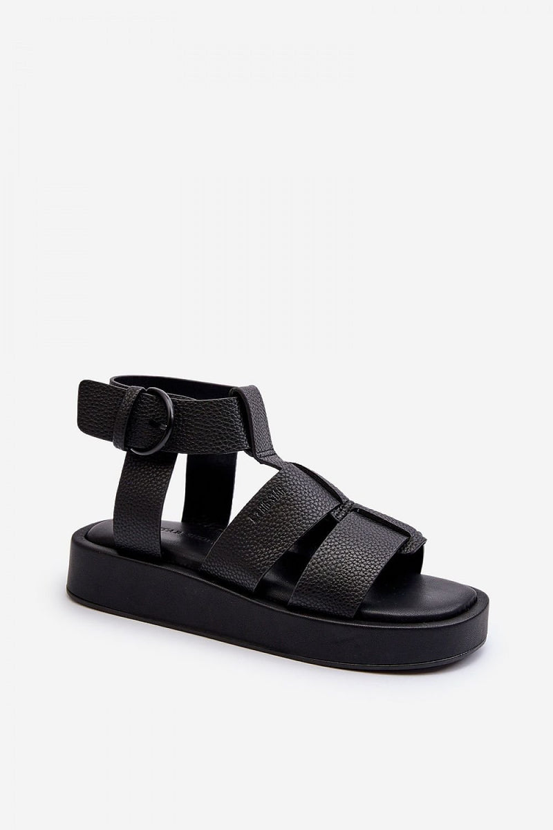 Black Platform Gladiator Sandals