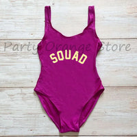 Bachelor Party Sexy One Piece Swimsuit BRIDE & SQUAD