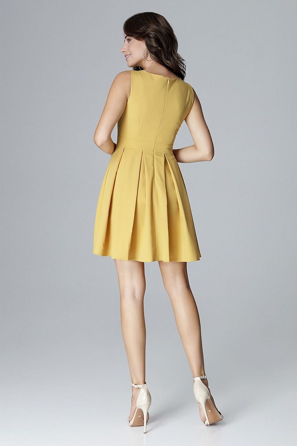 Sunshine Yellow Cocktail Dress By Lenitif