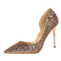 Handmade Glam Sparkle Open Arch Stiletto Pumps - Multiple Color Options