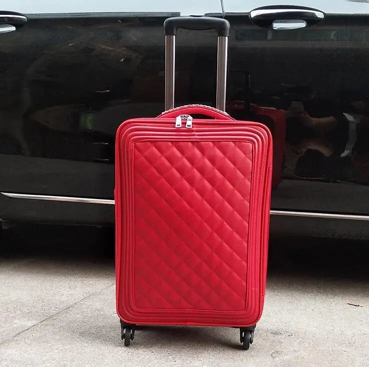 16", 20" & 24" Inch Luggage Sets or Singles w/ Spinner Wheels in BLK & RED