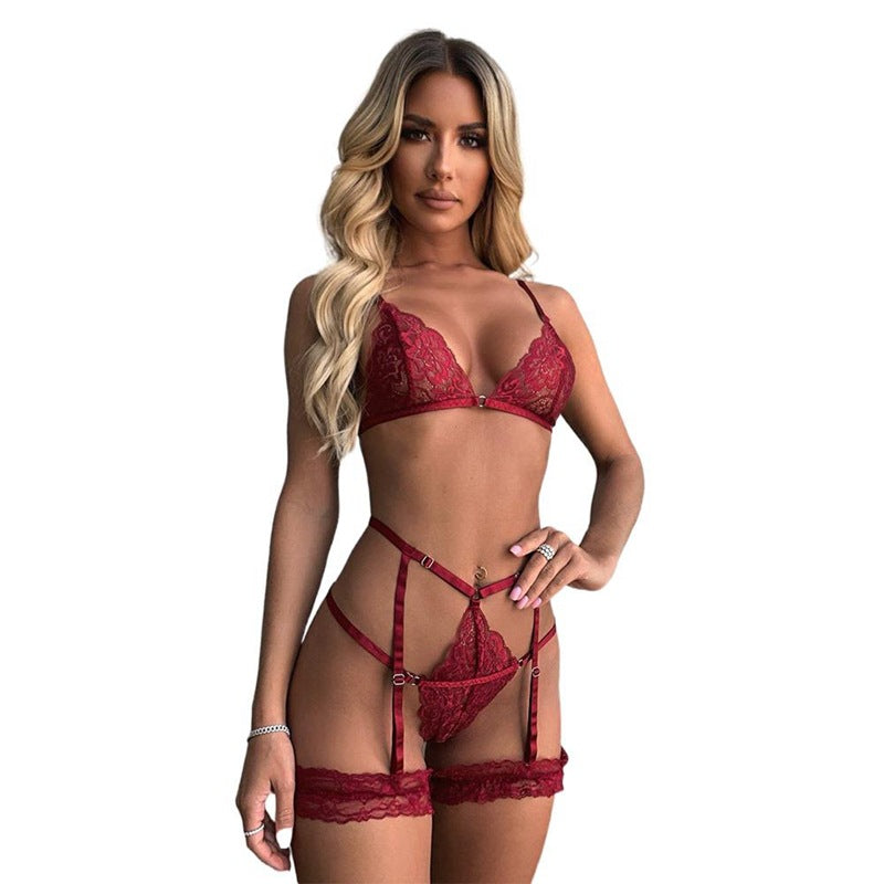 Lace Erotic Strappy Lingerie Set