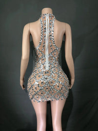 Dripping in Crystals - Sleeveless Mini Dress (Multiple Colors)