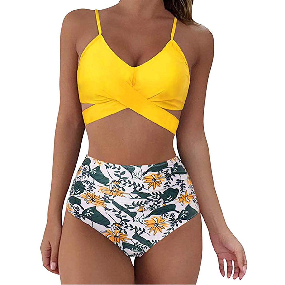 Wrap Push Up High Waisted Bikini 2 piece set (Multiple Colors)