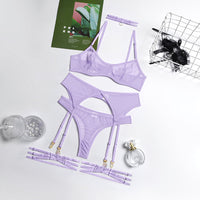 3 Piece Mesh Lingerie Set (Multiple Color Options)