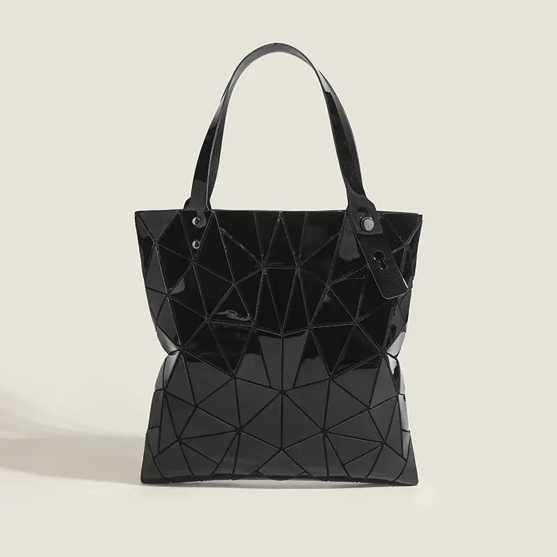 Luminous Bao Reflective Geometric Quilted Shoulder Bags/Totes (Multi Colors)