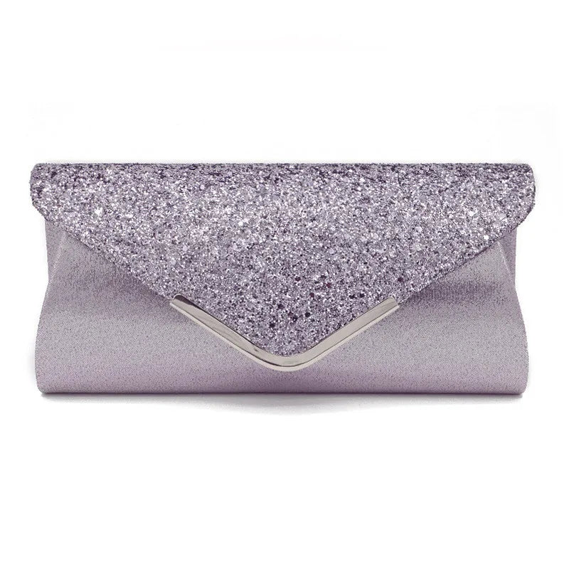 Glitter & Shimmer Envelope Evening Clutch Handbag