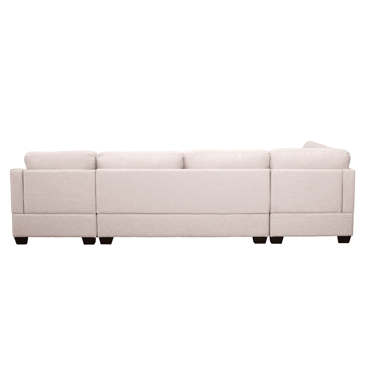 Modern Large U-Shape Sectional Sofa, Double Wide Chaise Lounge Couch,  Beige